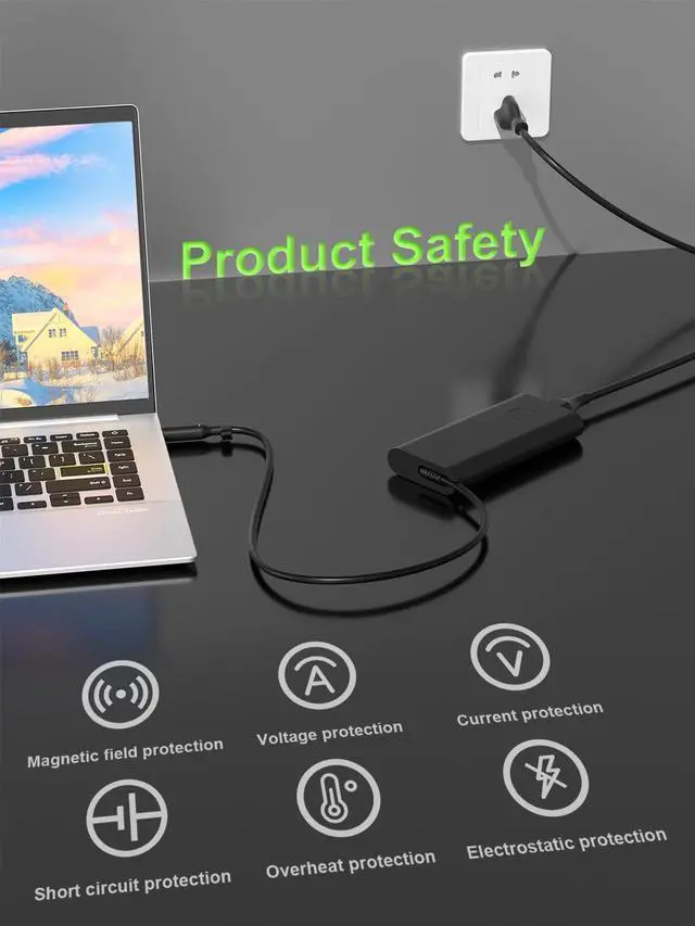 Alt view image 6 of 7 - 130W Charger 4.5mm Tip Compatible with Dell Precision 5540 5530 5520 5510 M3800 XPS 15 9570 9560 9550 7590 InspironPlus 16 15 14 17 Vostro 16 15 Laptop OptiPlex&InspironAIO Desktop