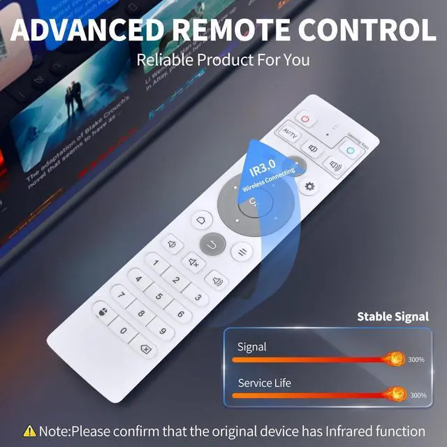 Alt view image 4 of 7 - Replacement Remote Control for Ubox TV Boxes, Compatible Models UBOX10, UBOX11, UBOX 12 PRO MAX (Without Voice)