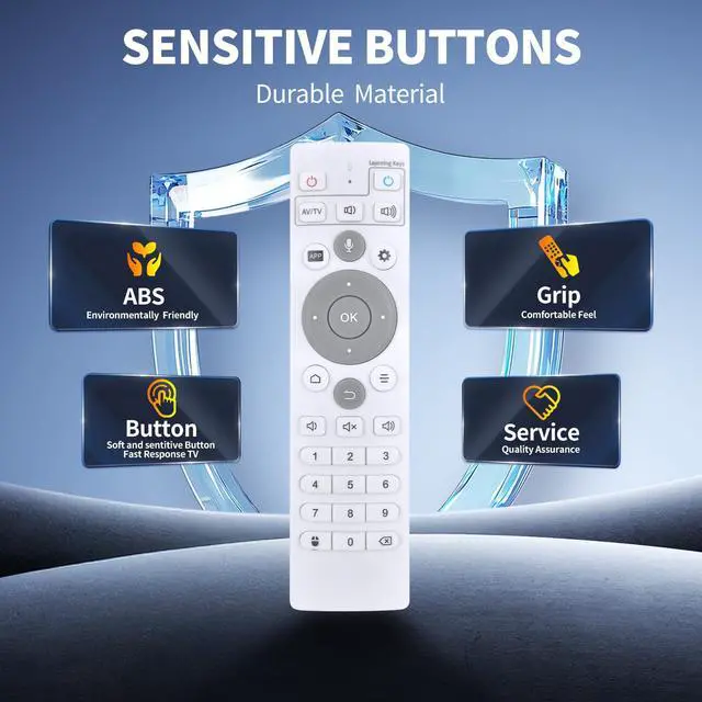 Alt view image 6 of 7 - Replacement Remote Control for Ubox TV Boxes, Compatible Models UBOX10, UBOX11, UBOX 12 PRO MAX (Without Voice)