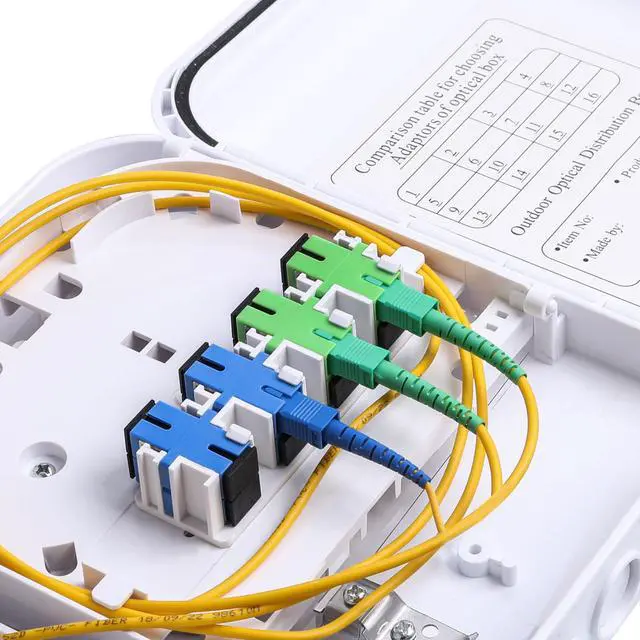 Alt view image 5 of 7 - 8 Core Fiber Distribution Box, FTTH Fiber Distribution Box -8 Port ABS Plastic Fiber Optic Terminal Junction Splitter Box for Indoor/Outdoor