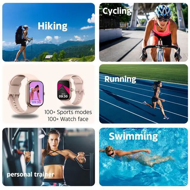 Alt view image 4 of 6 - Smart Watch Watches for Women & Men, Fitness trackers, Heart Rate Monitor, Blood Pressure, Waterproof, Smartwatch, Compatible Android & iPhone Phones, Smartwatches