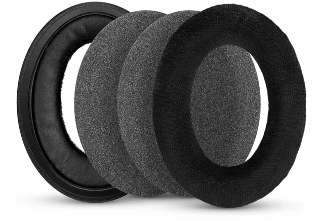 Alt view image 6 of 6 - Replacement Earpads for Sennheiser HD598 (CS/SE/SR), HD599, HD558, HD518, HD595, HD569, HD579, HD560, HD555, HD515, HD559 Headphones, Soft Velour, Extra Comfort, by (Black)