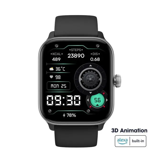 Alt view image 4 of 6 - Smart Watch Watches for Women & Men, Fitness trackers, Heart Rate Monitor, Blood Pressure, Waterproof, Smartwatch, Compatible Android & iPhone Phones, Smartwatches
