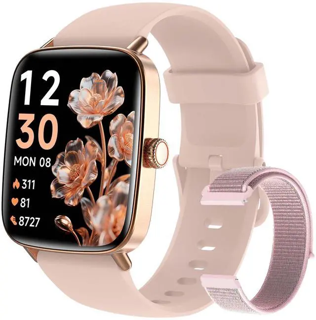 Main image of Smart Watch for Women, Stainless Steel Bezel Fitness Tracker (Make/Answer Calls), IP68 Waterproof, Heart Rate SpO2 Monitor, Sleep & Activity Tracking Smartwatch for Android Phones iPhone