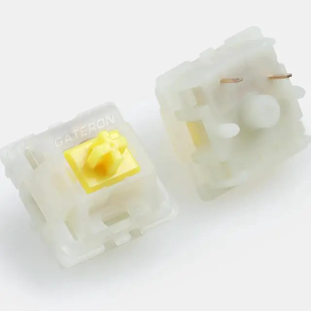 Alt view image 2 of 6 - KS-3X1 Milky Yellow Pro Keyboard Switches(35PCS) | Linear,RGB LED,Pre Lubed,5 Pins Structure,compatible for MX Mechanical Keyboard