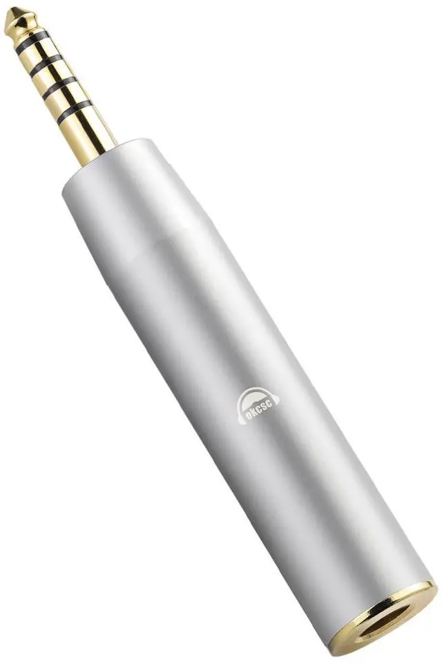 Main image of DJ46 4.4mm Male to 6.35mm Female Audio Adapter, 24K Gold-Plated HiFi Balanced to Single-Ended Converter Solid Copper Plated, Compatible Headphones, Speakers, Amplifiers, Guitars, 1pcs