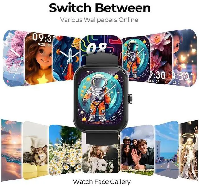 Alt view image 2 of 7 - Smart Watch for Men Women, 14 Day Battery, 1.87" Fitness Tracker for Android & iPhone, Answer/Make Calls, Alexa Built-in, IP68 Waterproof Watches 100+ Sport Modes, 24/7 Heart Rate & Sleep Monitor