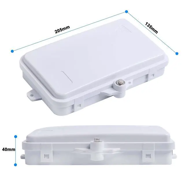 Alt view image 5 of 7 - 4-Port Fiber Optic Distribution Box - Waterproof ABS Plastic, SC/APC Fiber Coupler, White