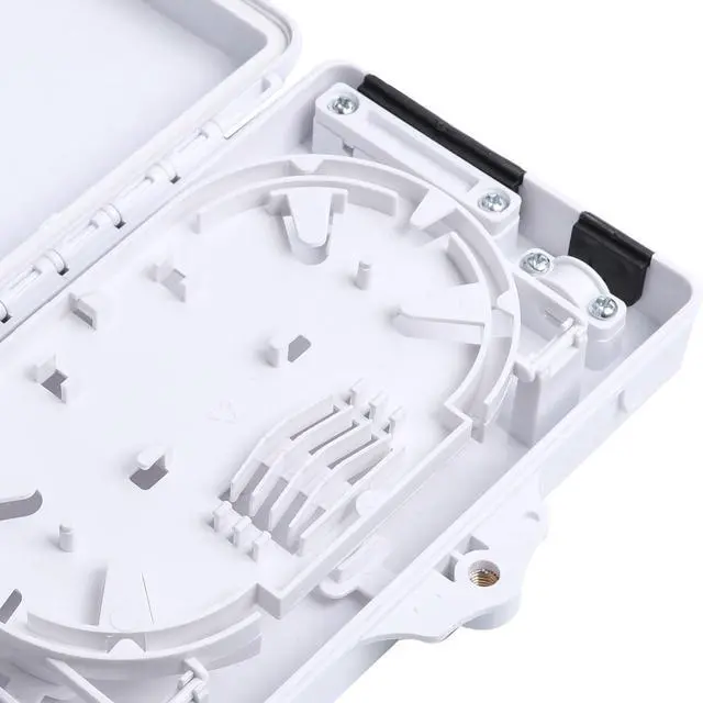 Alt view image 6 of 7 - 4-Port Fiber Optic Distribution Box - Waterproof ABS Plastic, SC/APC Fiber Coupler, White
