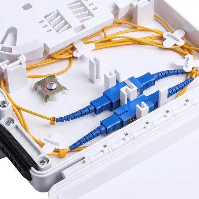 Alt view image 3 of 7 - 6-Port Fiber Optic Distribution Box - Waterproof ABS Plastic, SC/FC/E2000 Adapters, SC/UPC Fiber Coupler