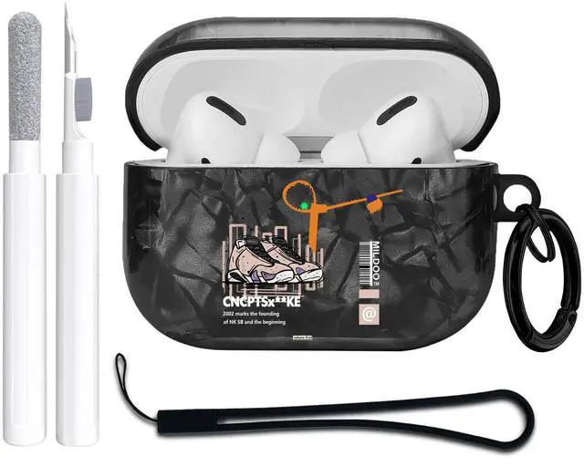 Main image of for Airpods Pro Case, Cute Cool Sports Khaki Shoes Pattern TPU Soft Cases for Airpods Pro Case 1st Gen, Shockproof for Airpods Pro 2019 Case Men Women with Cleaner Kit & Lanyard