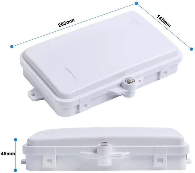 Alt view image 6 of 7 - 6-Port Fiber Optic Distribution Box - Waterproof ABS Plastic, SC/FC/E2000 Adapters, SC/UPC Fiber Coupler