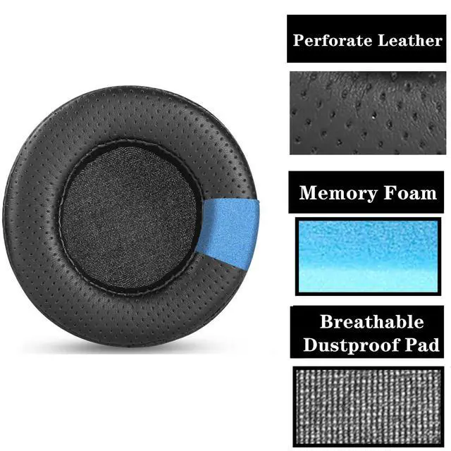 Alt view image 2 of 6 - Earpads for Beyerdynamic MMX 300 DT 990/ DT 770/Pro Headset | Replacement Ear Pads with Perforated Memory Foam Cushions-Black