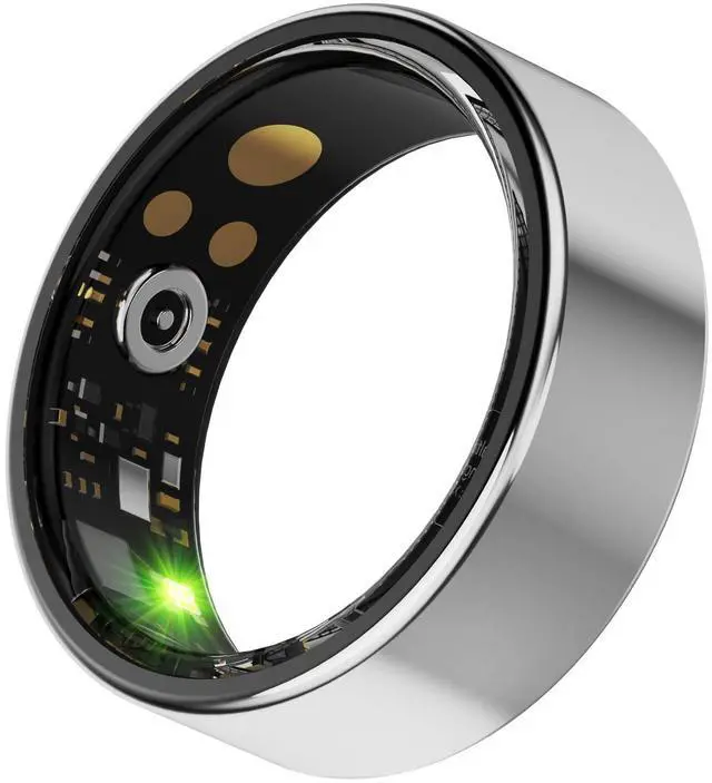Main image of Smart Ring with Charge Box for Women Men Health Ring Sleep Heart Rate Blood Pressure Oxygen Tracking Step Counting Family Care Long Battery Life IP68 Compatible with iOS Android (Silver, 13)