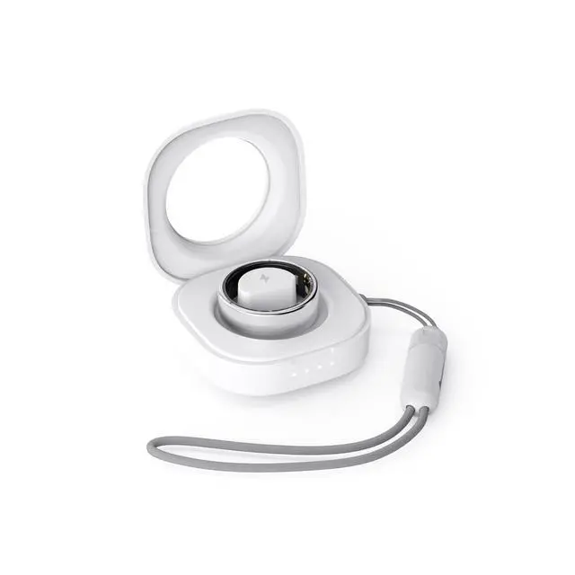 Alt view image 2 of 6 - Smart Ring with Charge Box for Women Men Health Ring Sleep Heart Rate Blood Pressure Oxygen Tracking Step Counting Family Care Long Battery Life IP68 Compatible with iOS Android (Silver, 13)