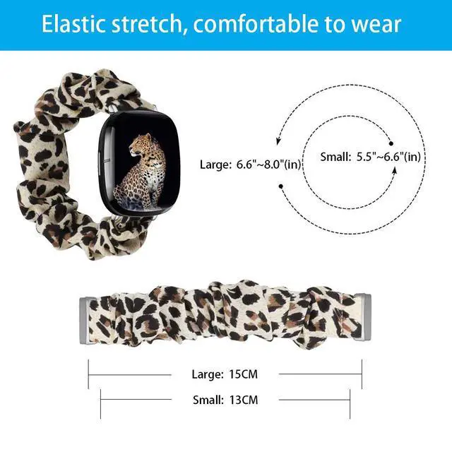 Alt view image 2 of 7 - compatible with Fitbit Sense/Versa 3/Versa 4/Sense 2 Bands,for Women,Scrunchie Fabric Replacement Wristbands Straps,Accessories,Large Small