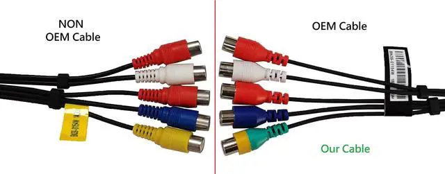 Alt view image 4 of 5 - Video Cable BN39-01154W 0.3m 3.5mm Male 2.5mm Male to 5RCA Female Plug Audio Video AV Adapter Cable Cord for Samsung LED TV, Compatible ME40A ME40B ME46A ME46B ME55A ME55B ME65B ME75B Series TV