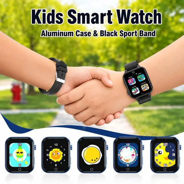 Alt view image 2 of 6 - Smart Watch for Kids Boys Girls, Black | 26 Puzzle Games,Camera,Video Music Player,Pedometer,Flashlight,Alarm Clock, Learning Education Toys Gifts