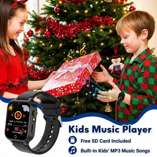 Alt view image 5 of 6 - Smart Watch for Kids Boys Girls, Black | 26 Puzzle Games,Camera,Video Music Player,Pedometer,Flashlight,Alarm Clock, Learning Education Toys Gifts