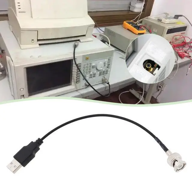 Alt view image 2 of 7 - 2pcs RG174 Cable BNC Male Female to USB 2.0 Male Connector Adapter Suitable for Power Coaxial Test (20cm 50 Ohm)