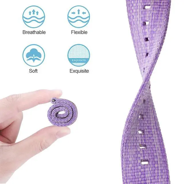 Alt view image 7 of 7 - Bands Compatible with Fitbit Sense 2/Versa 4/Versa 3/Sense, Breathable Woven Fabric Strap, Adjustable Replacement Wristbands for Women Men