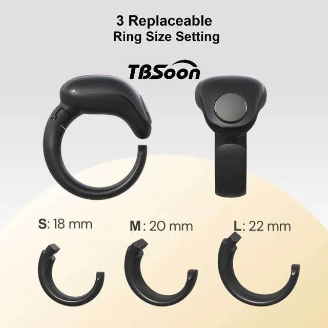 Alt view image 6 of 6 - Fashion Tasbih Smart Ring, Tasbeeh Counters, Prayer Direction Indicator Guide,5 Azan Alarm Clock,Forgiveness,Electronic Rosary,Eid al-Fitr Eid al-Adha Ramadan Gift for men women-Black Adjustable Size