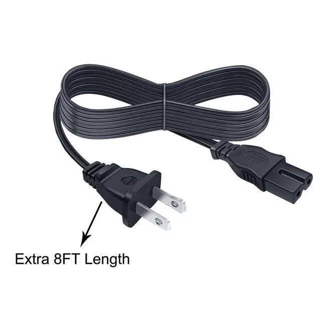 Alt view image 2 of 6 - 8ft AC Power Cord Replacement for Bose Wave Music System IV 2 Prong AC