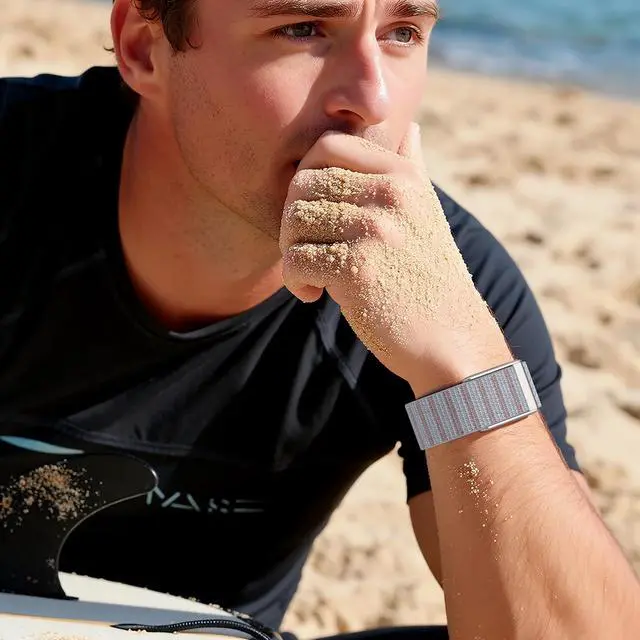 Alt view image 6 of 6 - FlexWeave Nylon Band Compatible with WHOOP 5.0, One, Peak & Life Soft Adjustable Strap for Sport, Sleep & Daily Wear