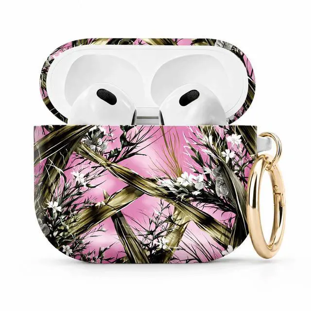 Main image of Compatible with Airpod 4 Case,TPU Cute Pattern Protective, Shockproof Anti Scratch Case with Keychain Ring, Supports Wireless Charging(Abstract Botanical with Pink Background)