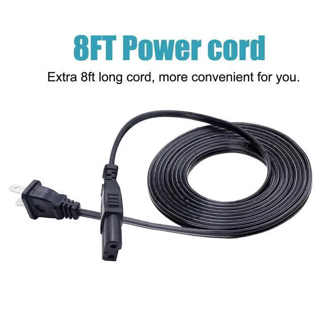 Alt view image 6 of 6 - 8ft AC Power Cord Replacement for Bose Wave Music System IV 2 Prong AC
