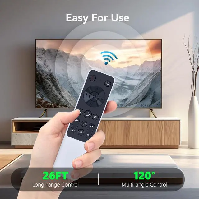 Alt view image 4 of 7 - Replacement Remote Control for VIZONY RD830 FHD, HAPPRUN JQ820 Projector | for VGKE RD828, FunFlix G1, TOPTRO TR23, VOPLLS W-25000L, OSENOUS RD-810 Projector