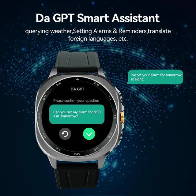 Alt view image 6 of 6 - GPS Smart Watch for Men 1.43-inch HD AMOLED 3ATM Waterproof 530mAh Large Battery 100+ Sport Modes Flashlight Answer/Make Calls smart Watch for Android iOS Fitness and Sports Watch(2 Bands)