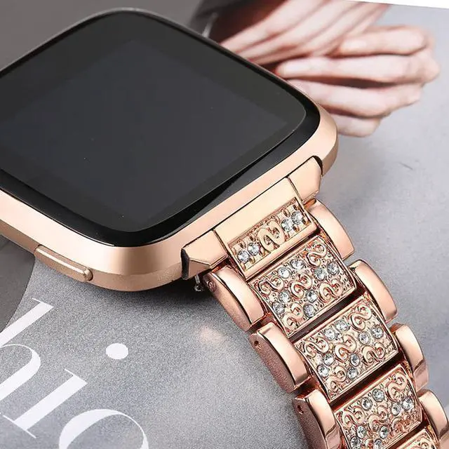 Alt view image 2 of 6 - 22mm Women's Jewelry Bling Diamond Metal Dressy Strap, Adjustable Replacement Strap Accessories Compatible for GTX12, T60 Smart Watches
