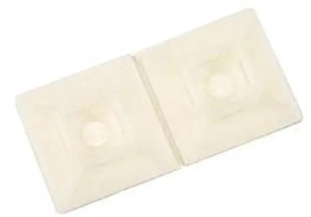 Main image of Cable Tie Mounting Base CTB1X1NTA-C, 4-way Adhesive Mount, Pack of 100 | 4-Way Adhesive Mount, Designed to Keep Your Wire or Cable Bundles Organized in Narrow Spaces, CTB1X1NTA-C