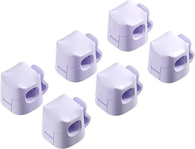 Main image of 6 Pack Cable Clips - Adhesive Cord Organizer for Home Office Desk, Phone, Car, Wall, Desktop, Nightstand - Cable Management SolutionPurple