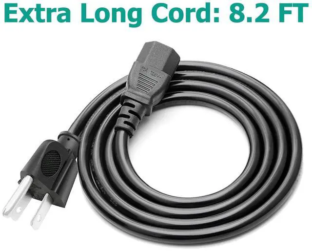 Alt view image 2 of 5 - Power Cord Replacement for Brother MFC-7420 MFC-7340 MFC-9840CDW MFC-L2720DW MFC-9130cw 9320CW 9330CDW 9332CDW 9340CDW 9342CDW 8950DW 8950DWT Printer 8.2ft 3 Prong AC Cable Power Cord