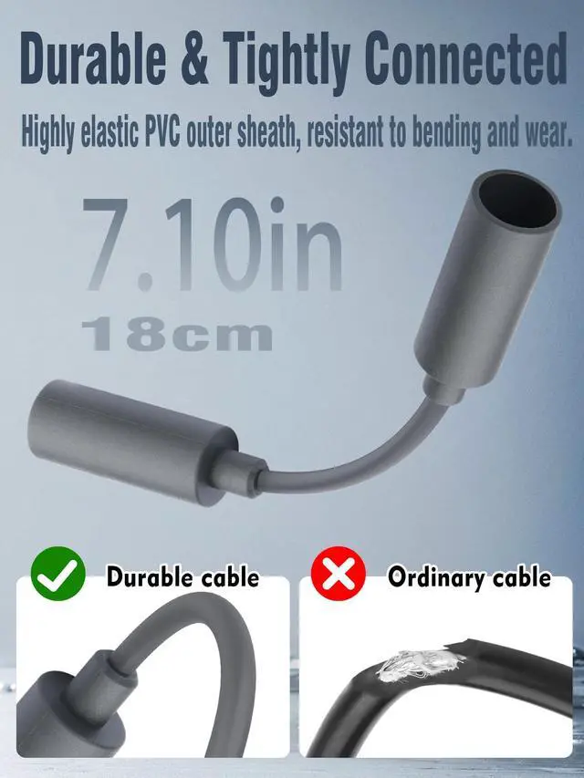 Alt view image 4 of 6 - 18CM/7.1 Inches Starlink Mini DC Waterproof Extension Cable | Female to Female Cable, Starlink Mini Accessories, 18AWG DC 5.5*2.1mm, Female Barrel Connector Power Cord