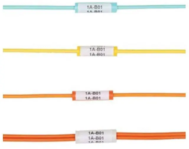 Main image of NWSLC-7Y Cable Identification Sleeve for 3mm Duple x Fiber Cable, Flexible Pvc, 1" Length, White