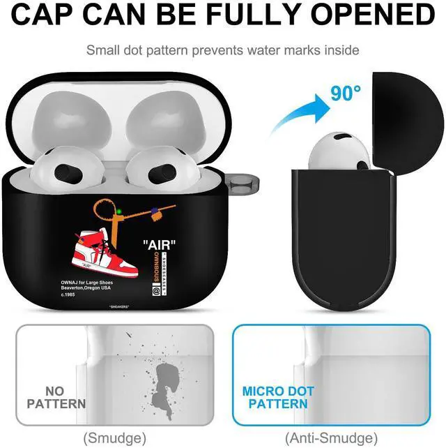 Alt view image 4 of 7 - for Airpods 3rd Generation Case with Lanyard Cute Cartoon Sports Shoes, Protective TPU Soft Cases Cover Rugged for Apple Airpods 3 Case with Keychain for Women MenRed