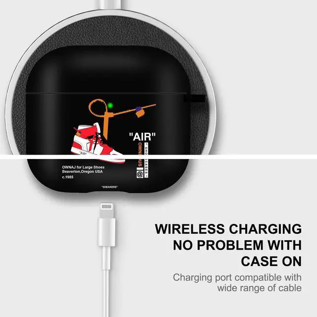 Alt view image 3 of 7 - for Airpods 3rd Generation Case with Lanyard Cute Cartoon Sports Shoes, Protective TPU Soft Cases Cover Rugged for Apple Airpods 3 Case with Keychain for Women MenRed