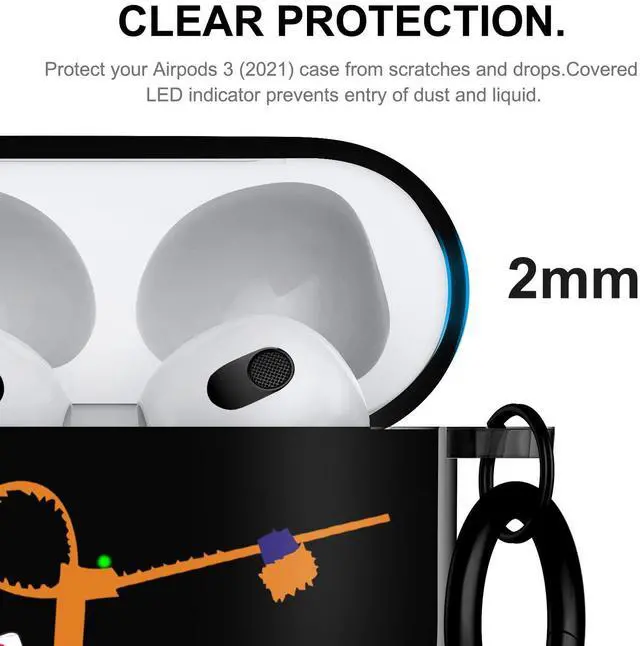 Alt view image 6 of 7 - for Airpods 3rd Generation Case with Lanyard Cute Cartoon Sports Shoes, Protective TPU Soft Cases Cover Rugged for Apple Airpods 3 Case with Keychain for Women MenRed