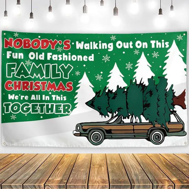 Main image of Christmas Backdrop 71×43 Inch New Year Xmas Decorations for Home | Seasonal Christmas Decor, Photo Background, Wall Ornament for Xmas Home Events and New Year Festivities
