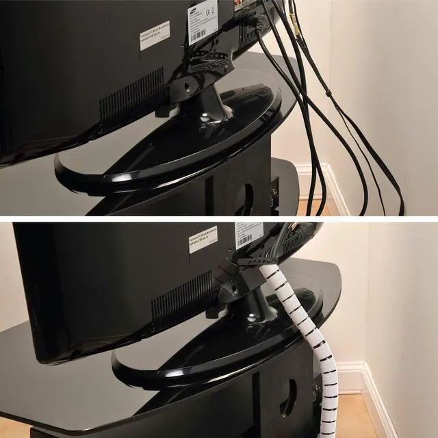 Alt view image 3 of 5 - Cable Zipper Cord Tube Organizer with Zip Tool, 8.2 Feet, Cable Management Sleeve, Cover for Long Wire Runs, 1 Inch Diameter (8.2 FT, White)