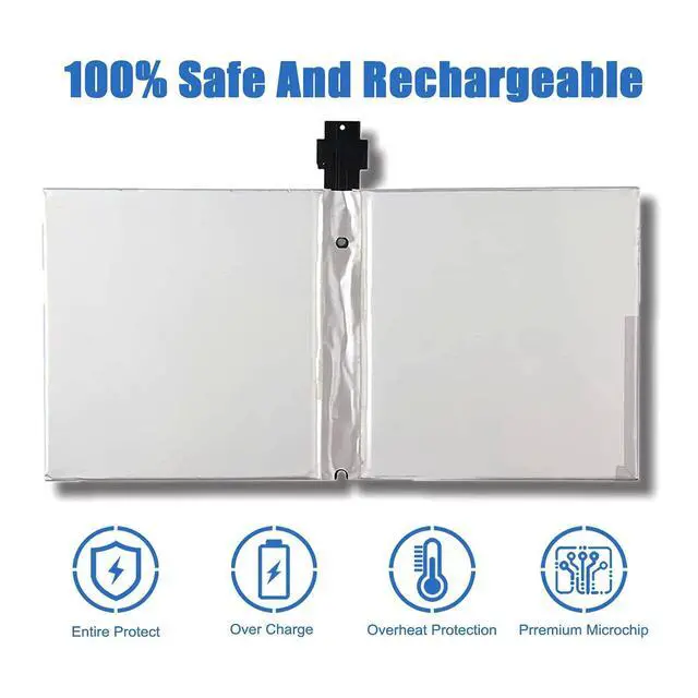 Alt view image 6 of 6 - DYNR01 G3HTA027H Laptop Battery Compatible with Microsoft Surface Pro 4 1724 12.3 inch Tablet G3HTA026H 7.5V 38.2Wh 5087mAh with Tools