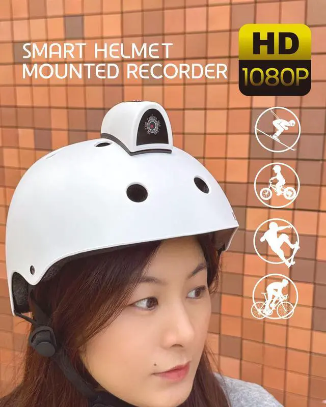 Alt view image 5 of 6 - Helmet Camera for Daily Recording - 720P Waterproof Sports Cam, Soft Magnetic Installation, Ideal for Biking, Cycling & Casual Outdoor Life, Black