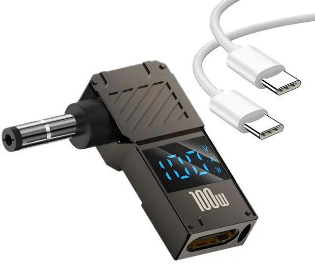 Main image of 100W PD Power Charger Connector Tip Compatible with 4.0 x 1.7mm Lenovo or Dell with 100W/5A USB C Cable (1.5M)