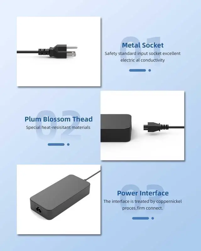 Alt view image 5 of 7 - 230W Stealth Charger Compatible with MSI GS65, GS66 and More, Including Chicony A17-230P1A, A12-230P1A for Creator 15, 17 Stealth Gaming Laptops, Power Adapter Supply Cord