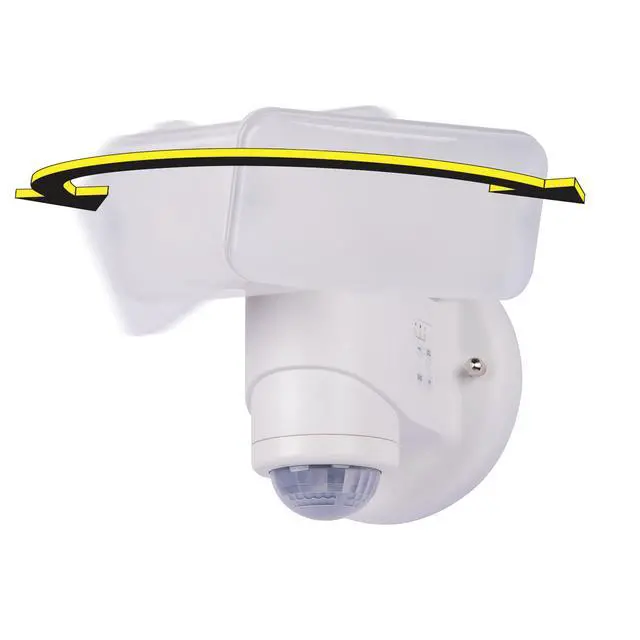 Alt view image 6 of 7 - Wired Motion Security Light with Dynamic Tracking Technology, 2000 Lumens LED, 240° Sensor, White, 50 ft Range