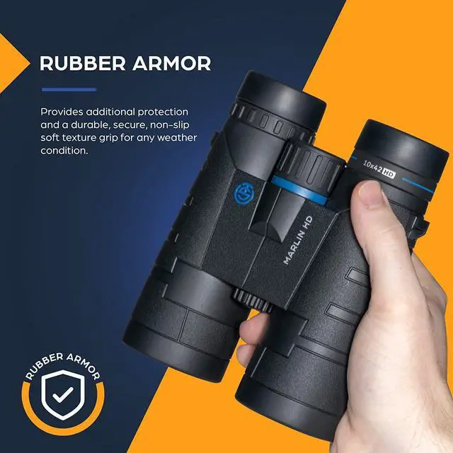 Alt view image 2 of 6 - TSO Marlin HD 10x42 Bird Watching Binoculars for Adults, HD Glass, Multi-Coated Optics, Long Eye Relief, Waterproof, Fogproof & Fully Sealed Binoculars for Wildlife Viewing, Hunting, Hiking & Travel
