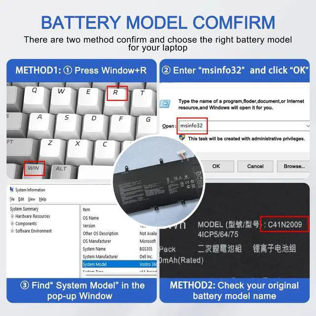 Alt view image 4 of 4 - C41N2009 Laptop Battery Compatible with Asus ROG Flow X13 GV301 GV301Q GV301QC GV301QE GV301QH GV301RA GV301RC GV301RE GV301QC-K5020 GV301QH-K6069T GV301QE-K6022T Series 0B200-03850000 15.48V
